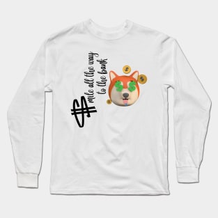 Fox face with Money eyes Doller Long Sleeve T-Shirt